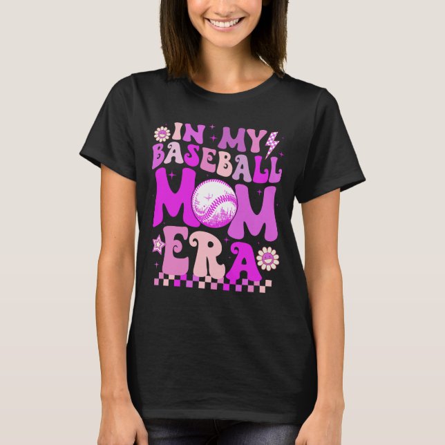 T-shirt à mon époque de mère de baseball (3).png (Devant)