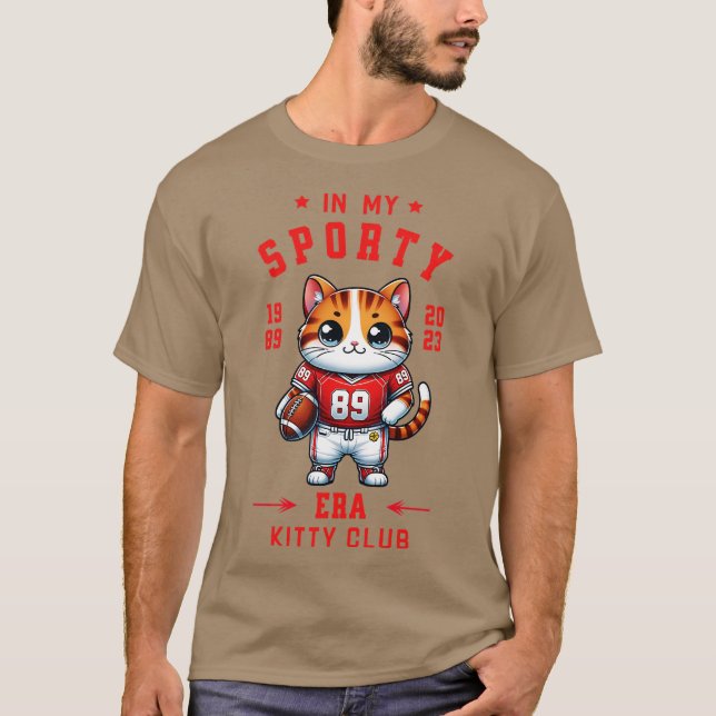 T-shirt À mon époque sportive Dessin de chat mignon (Devant)