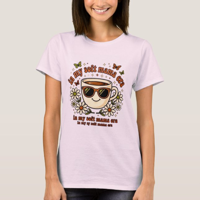 T-shirt À mon ère de maman douce rétro (Devant)