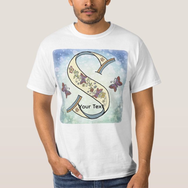 T-shirt à monogramme floral S (Devant)