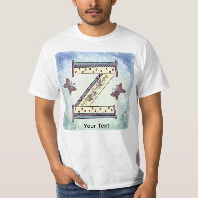 T-shirt à monogramme floral Z (Devant)