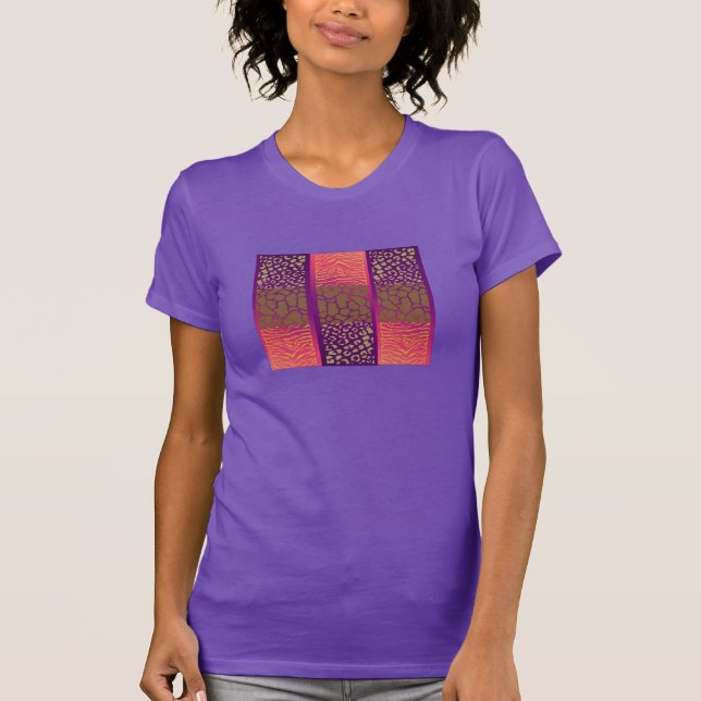 T-shirt à motif d'animaux de safari (Devant)