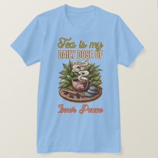 T-shirt à motif de thé 