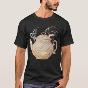T-shirt à motif élégant de théière
