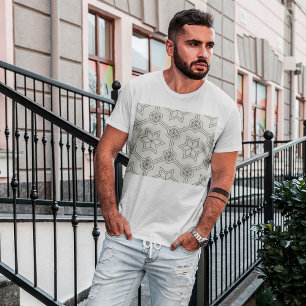 T-Shirt à motif géométrique sans couture