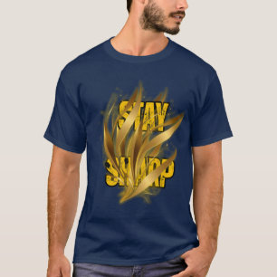 T-Shirt à motif Gold Stay Sharp – Style Urbain