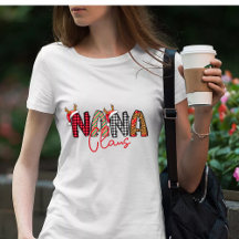 T-Shirt à motif Noël rétro Nana Claus