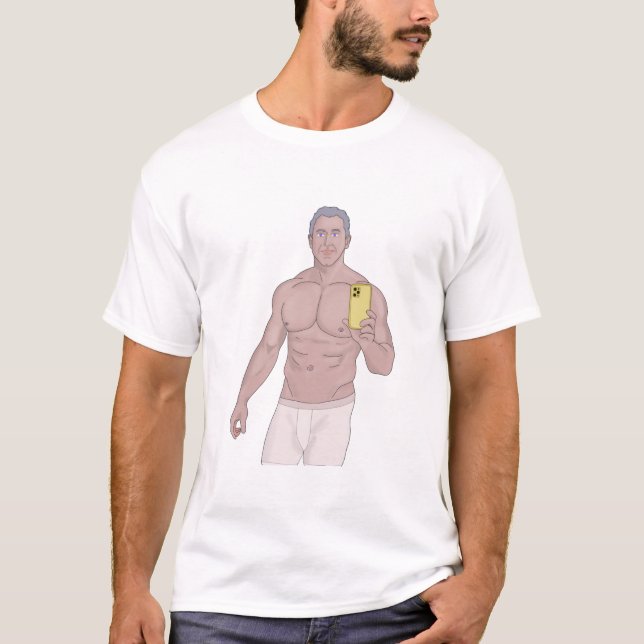T-shirt A muscular gray-haired (Devant)