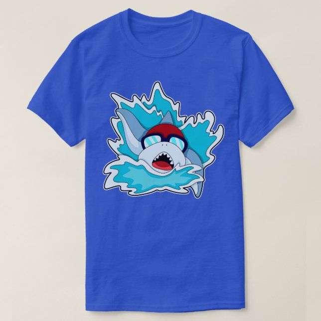 T-shirt à Natation avec Lunettes de natation 2 (Design devant)