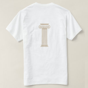 T-Shirt à nœud de corde de colonne grecque minimal