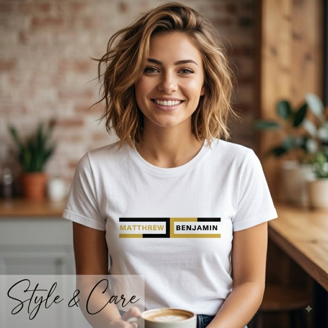 T-Shirt à nom personnalisé avec style formel éléga (Custom Name T-Shirt with Elegant Formal Style)