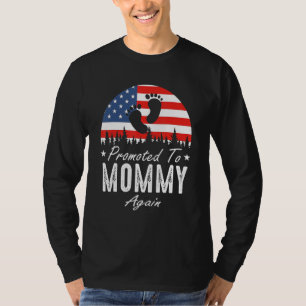 T-shirt À nouveau promu Maman 2024 Drapeau américain Fête