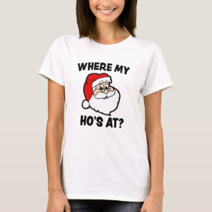 T-shirt À où mon Ho ? Chemise drôle de Père Noël de N