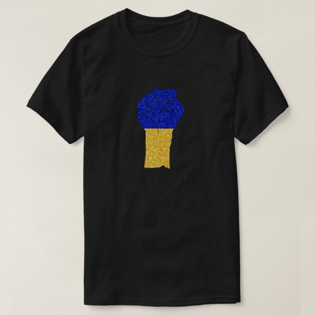 T-Shirt à paillettes de la force ukrainienne (Design devant)