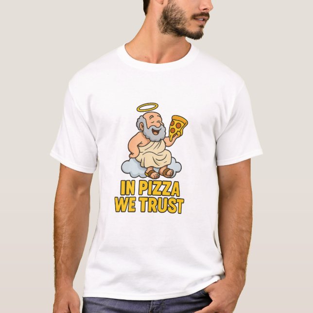 T-shirt À Pizza Nous faisons confiance - Drôle Cartoon Die (Devant)