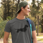 T-shirt À poils durs Dachshund | Wiener Chien Silhouette<br><div class="desc">Cette chemise en silhouette Dachshund à poils durs est disponible dans une variété de styles de t-shirts pour les hommes, les femmes, les enfants et les bébés. Un cadeau cool pour les Amoureux de les chiens Wiener pour toute occasion. Découvrez le Doodle World de Jenn pour plus de tee -...</div>