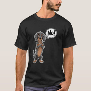 T-shirt À poils durs têtu Dachshund NO Teckel Chien Huntin