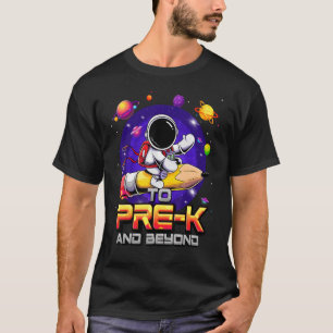 T-shirt À Pré K Et Au-Delà Astronaut Retour À L'École Pré