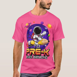 T-shirt À Pré-K Et Au-Delà Astronaut Retour À L'École Pré-