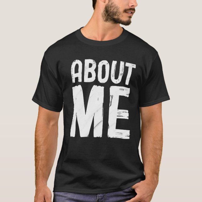 T-shirt À propos de moi pour les hommes (Devant)