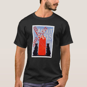 T-shirt À propos de Paris Chats noirs Moulin Rouge France 