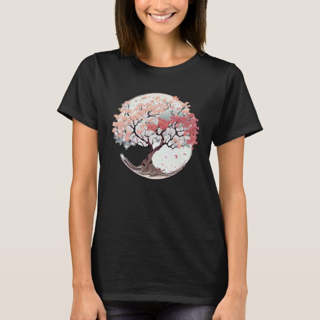 T-shirt A Refreshing and Enchanting Tree of Life Cherry Bl (Devant)