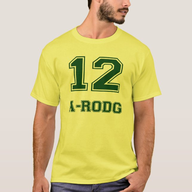 T-shirt A-Rodg #12 - Jaune (Devant)