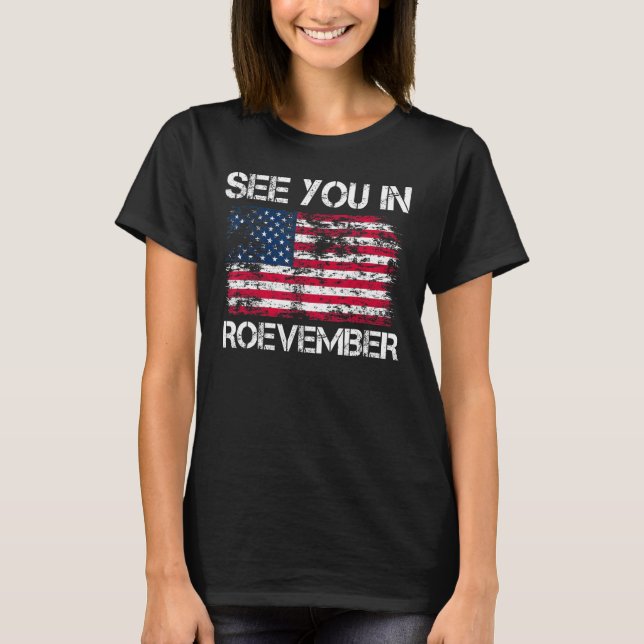 T-shirt à ROEVEMBER US Drapeau Vintage (Devant)