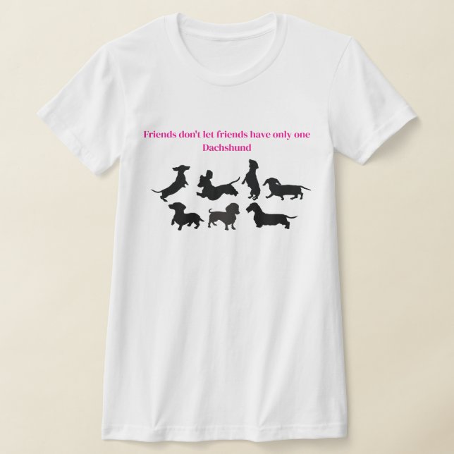 T-shirt à silhouette de teckel (Poser)
