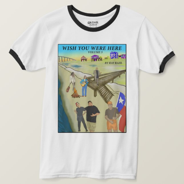 T-Shirt à sonnette Wish You Were Here 3 (Design devant)