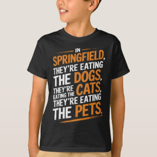 T-shirt A Springfield, ils mangent les animaux - Trump Har