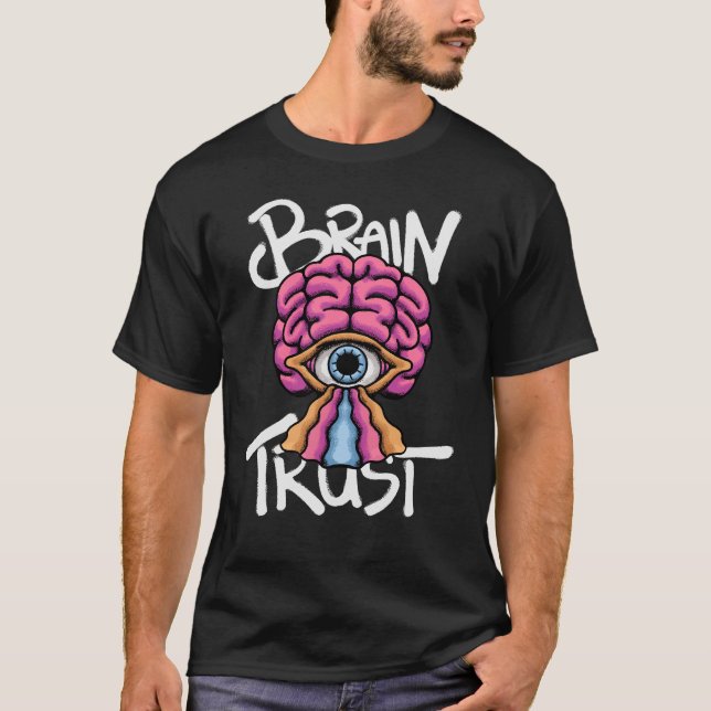 T-shirt A striking Surreal Brain and Eye streetwear design (Devant)