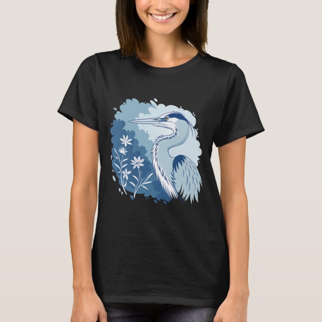 T-shirt A Stunning Blue Heron Portrait  (Devant)