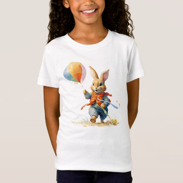 T-Shirt A SWEET RABBIT WITH BALLOONS (Devant)