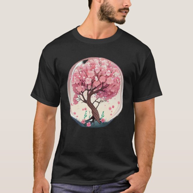 T-shirt A Symbolic and Meaningful Pink Cherry Blossom Tree (Devant)