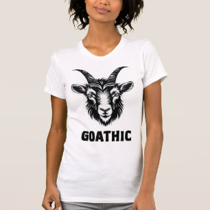 T-shirt à tête de chèvre à contraste élevé