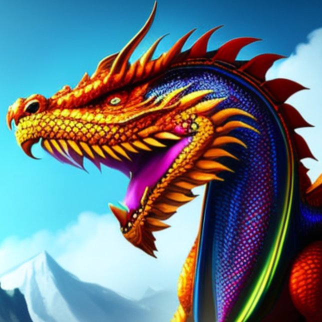 T-shirt à tête de dragon magique (Créateur téléchargé)