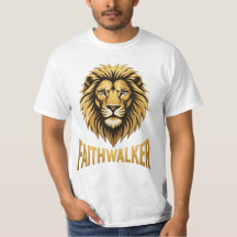 T-shirt à tête de lion doré