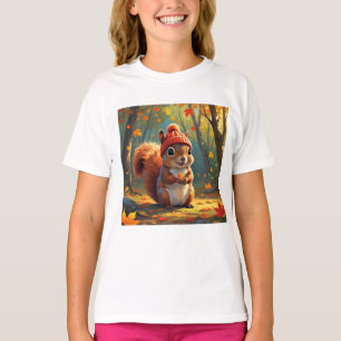 T-shirt à thème d'automne Écureuil