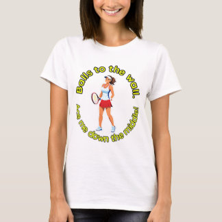 T-shirt à thème de tennis avec des puns amusants.