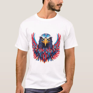 T-shirt A TO Z avec aigle américain avec symbole patriotiq