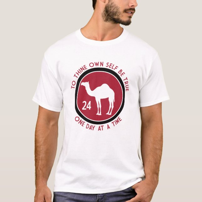 T-shirt À toi-même être vrai - Logo rouge et noir (Devant)