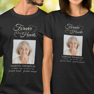 T-shirt À Tout Jamais Dans Nos Cœurs Mémorial De Photos