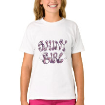 T-Shirt à typographie Chrome Shiny Girl