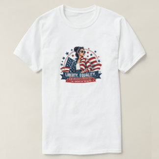 T-shirt à typographie de démocratie audacieuse