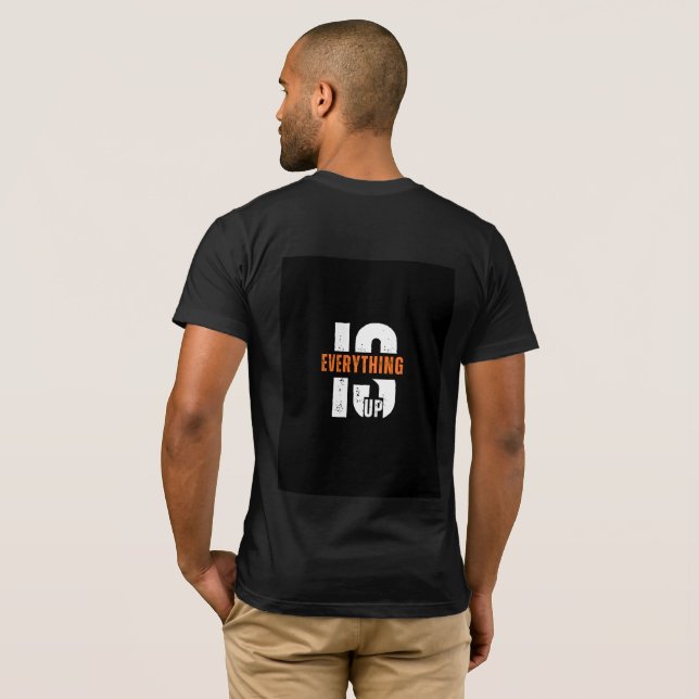 T-shirt à typographie « Everything Is Up » motivan (Dos entier)