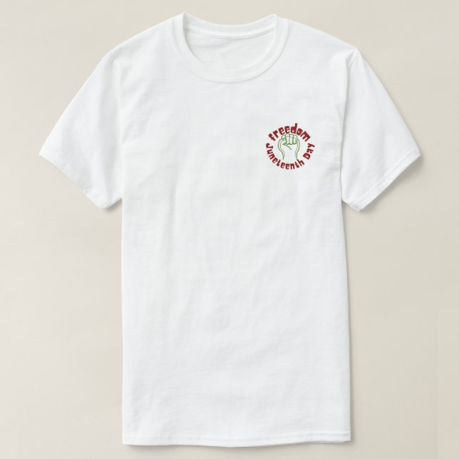 T-shirt à typographie graphique Juneteenth Freedom (Design devant)
