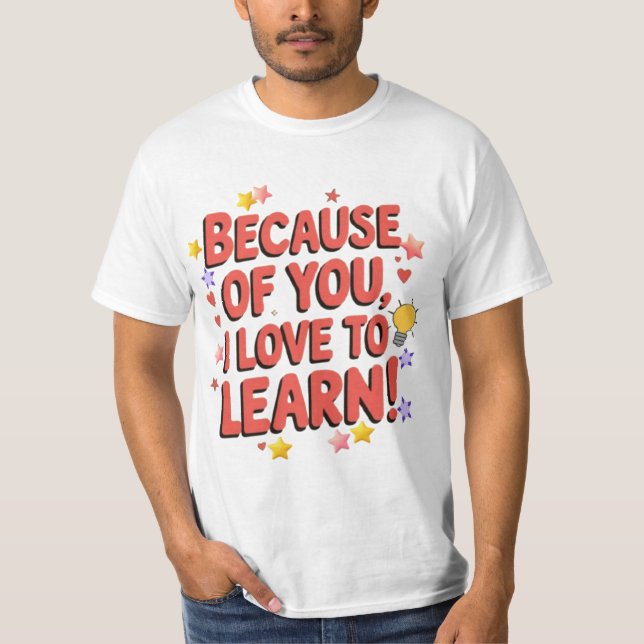 T-shirt à typographie mignonne virale qui se vend  (Devant)