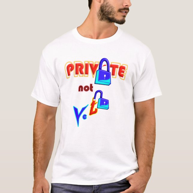 T-shirt à typographie minimale Private Not Yet (Devant)