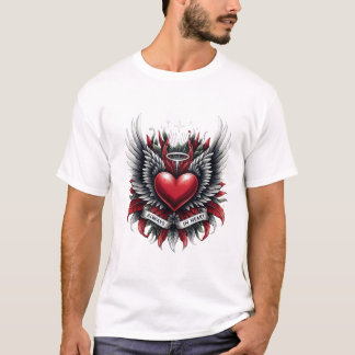 T-shirt à typographie Toujours Dans le Cœur